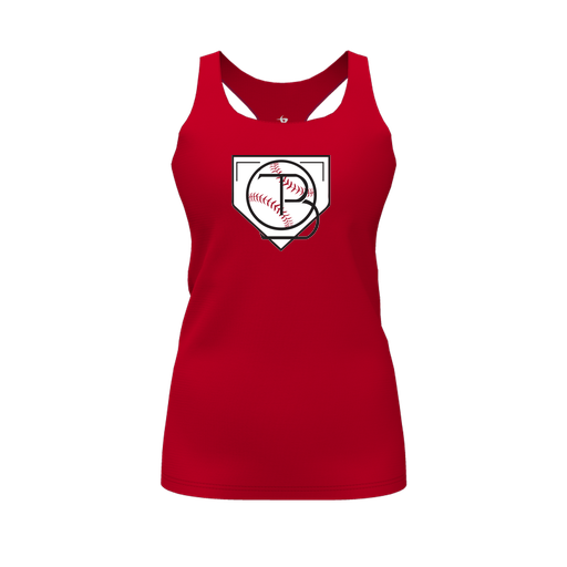 [FT0TRBRD-FYS-LOGO1] Decker Racerback Tank Top (Female Youth S, Red, Logo 1)