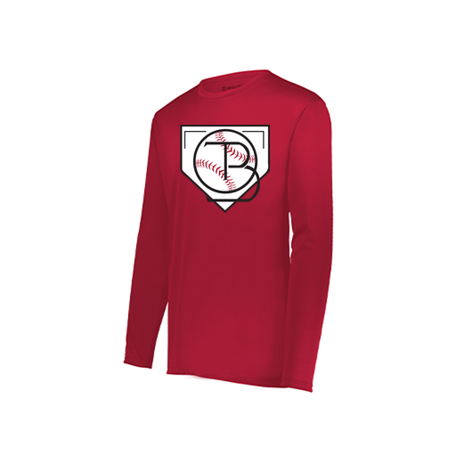 [222822.083.XS-LOGO1] Men's LS Smooth Sport Shirt (Adult XS, Red, Logo 1)