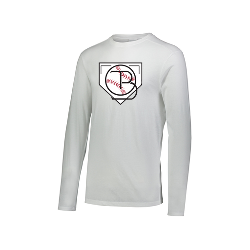 [FTLCUBWH-AXS-LOGO1] Decker Men's Tri-Blend T-Shirt - Long Sleeve (Adult XS, White, Logo 1)