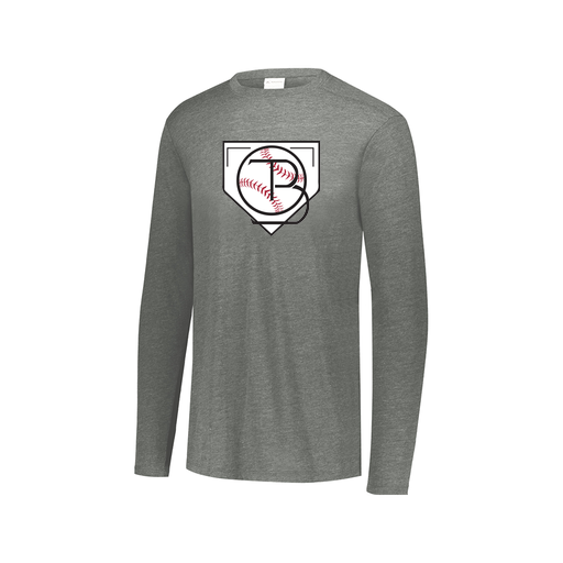 [FTLCUBGY-AXS-LOGO1] Decker Men's Tri-Blend T-Shirt - Long Sleeve (Adult XS, Gray, Logo 1)